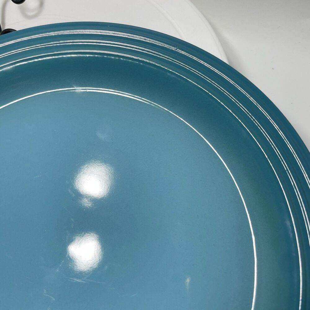 Le Creuset Stoneware Caribbean Blue 10.5 In Dinner Plates Second choix NEW - Picture 6 of 6
